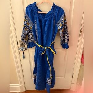 Printfresh + Pencil & Paper Co. Lillian dress embroidered hens